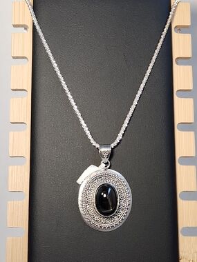 Devious! VID! Natural Black Star Diopside Bali Pendant W/ D Cut 925 Italy 20"